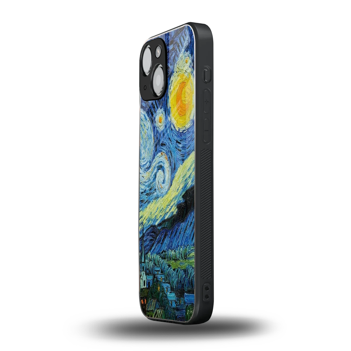 Starry night iphone 13 mini mobile cover | shockproof glass phone case