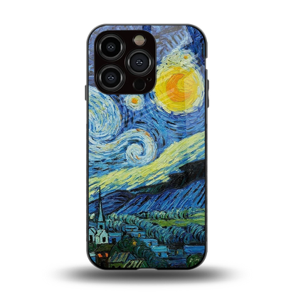 Starry night back phone cover | glass case for iphone 13 pro