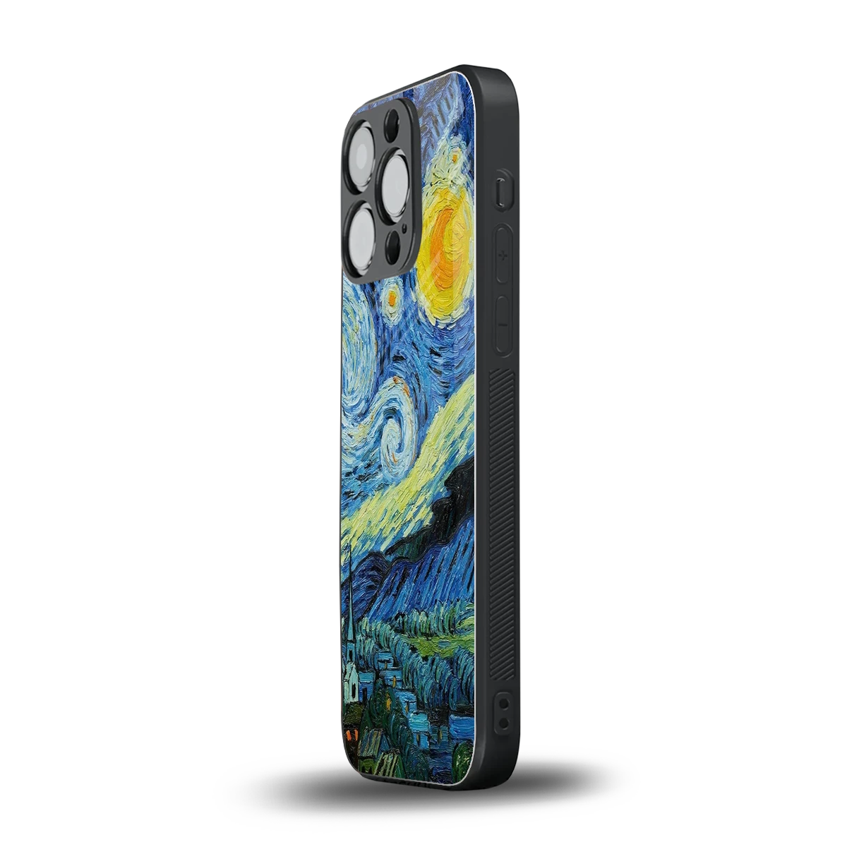 Starry night iphone 13 pro mobile cover | shockproof glass phone case