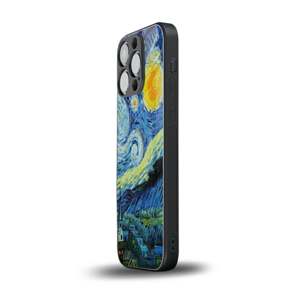 Starry night iphone 13 pro mobile cover | shockproof glass phone case