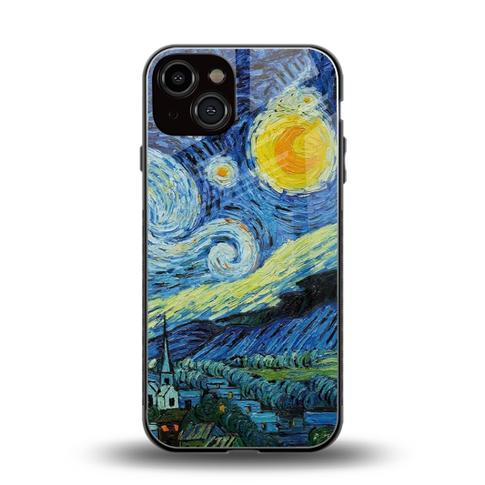 Starry night back phone cover | glass case for iphone 13
