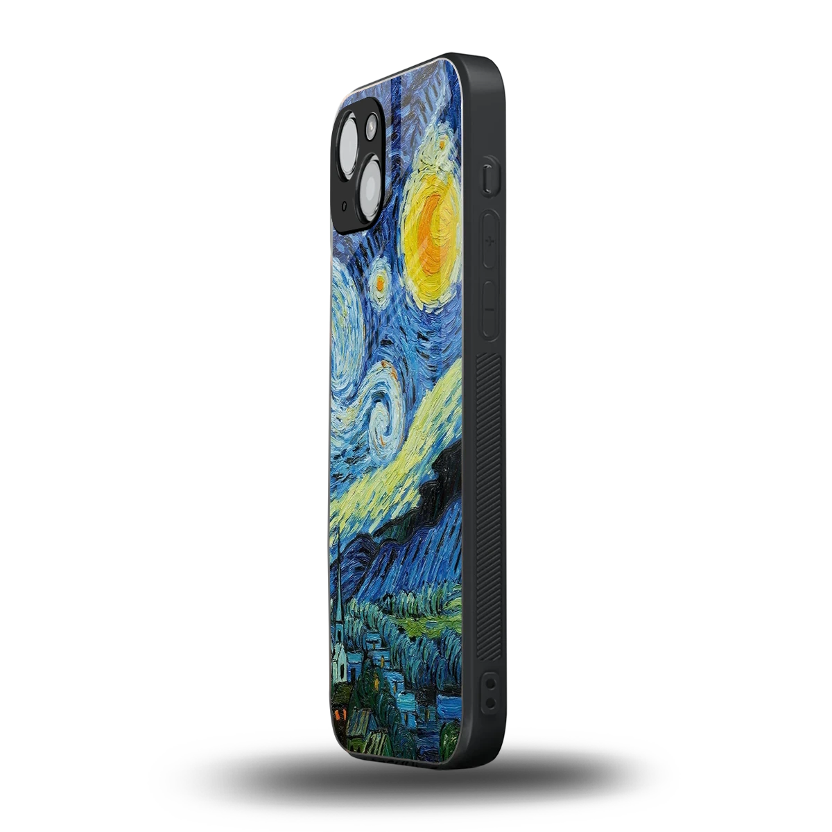 Starry night iphone 13 mobile cover | shockproof glass phone case