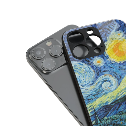 Starry night stylish phone case for iPhone 16 | glossy glass and slim fit