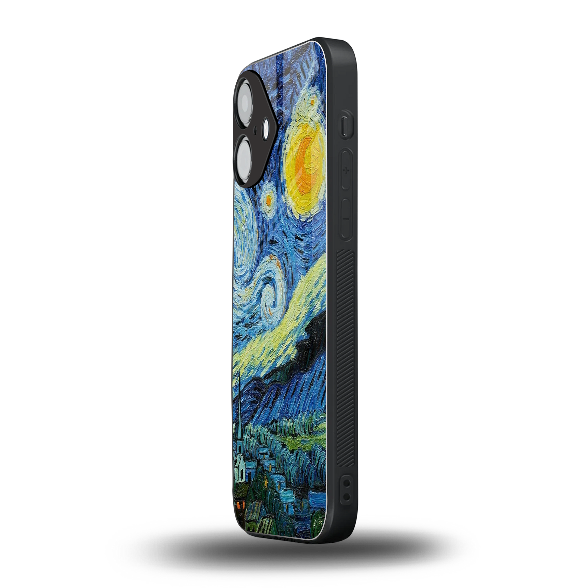 Starry night iPhone 16 mobile cover | shockproof glass phone case