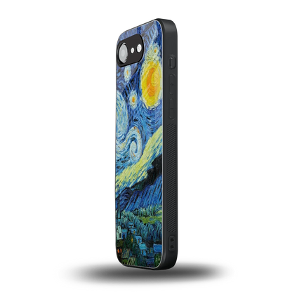 Starry night iphone 17e mobile cover | shockproof glass phone case