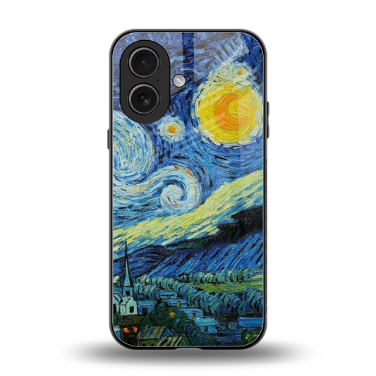 Starry night back phone cover | glass case for iphone 17