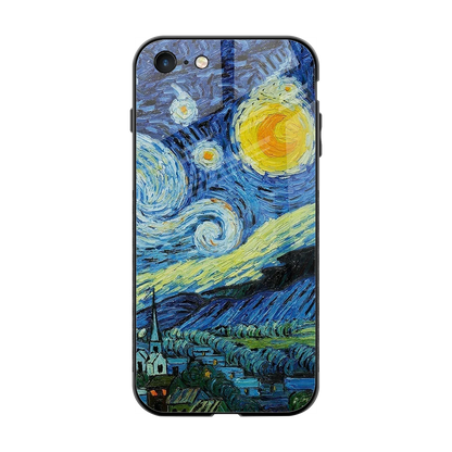 Starry night back phone cover | glass case for iphone 8