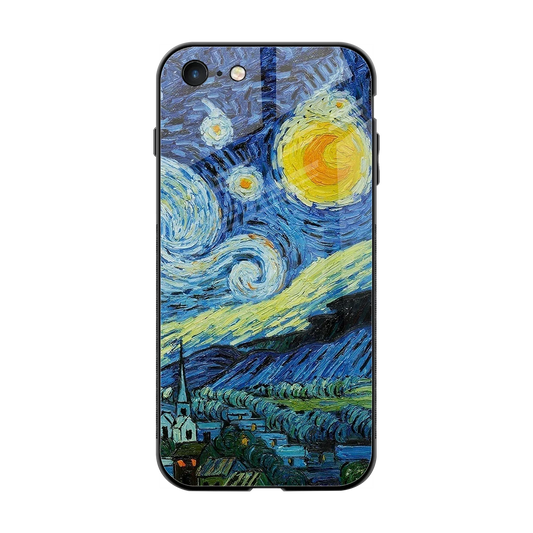 Starry night back phone cover | glass case for iphone 8