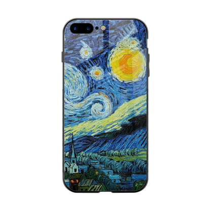 Starry night back phone cover | glass case for iphone 7 plus