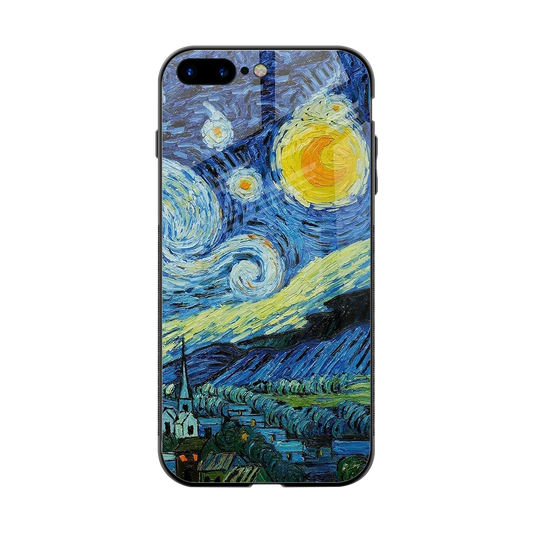 Starry night back phone cover | glass case for iphone 7 plus