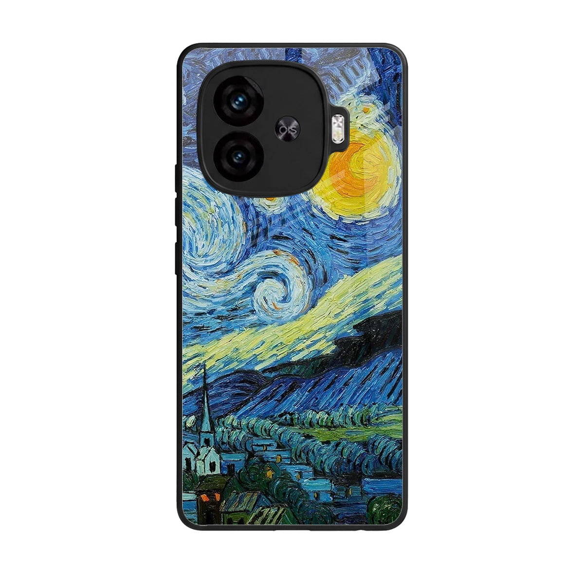 Starry night back phone cover | glass case for iqoo neo 10r 5g