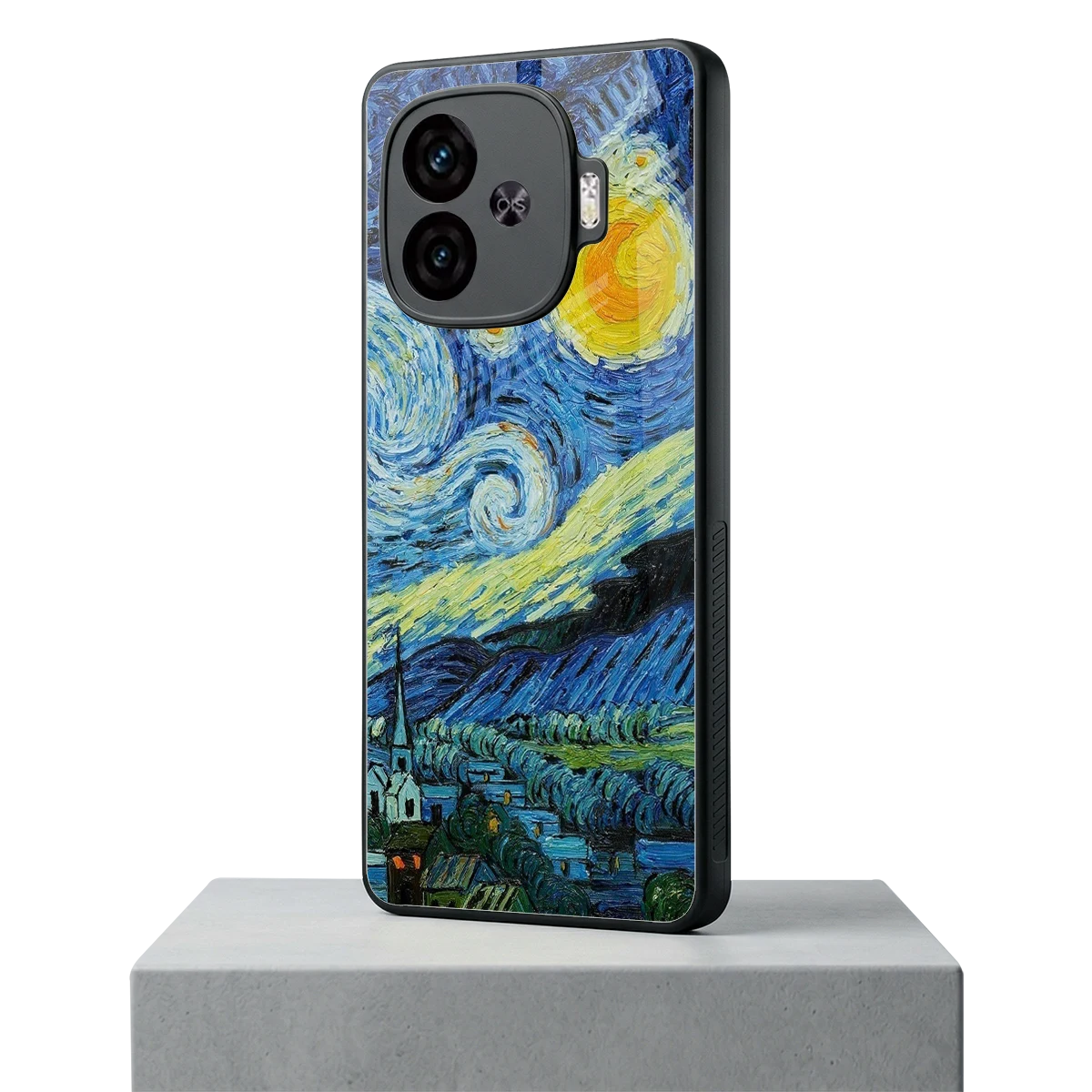 Starry night iqoo neo 10r 5g mobile cover | shockproof glass phone case