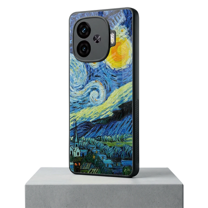 Starry night iqoo neo 10r 5g mobile cover | shockproof glass phone case