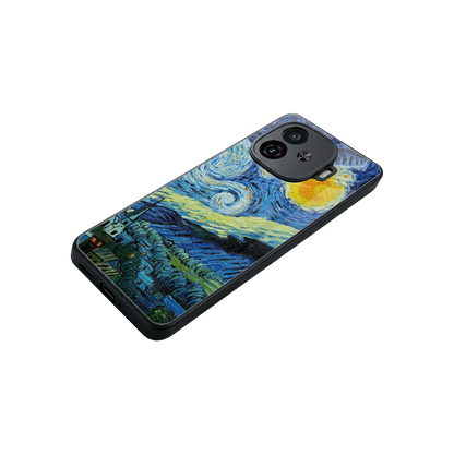 Starry night stylish phone case for iqoo neo 10r 5g | glossy glass and slim fit