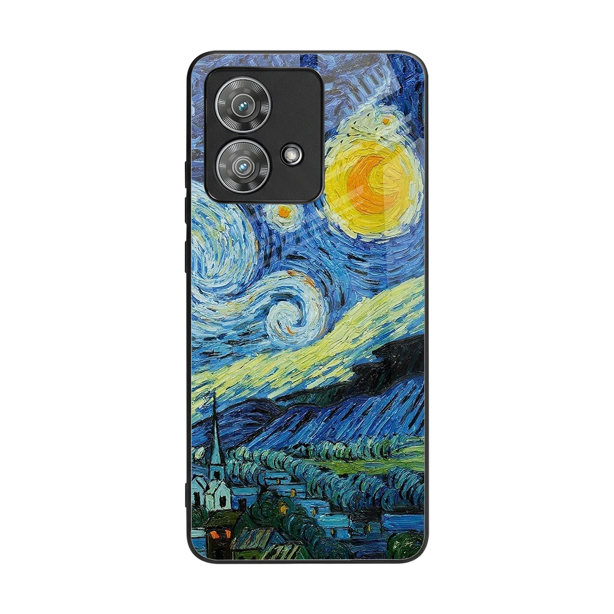 Starry night back phone cover | glass case for motorola edge 40 neo 5g