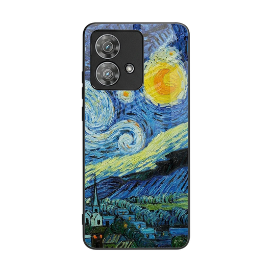 Starry night back phone cover | glass case for motorola edge 40 neo 5g
