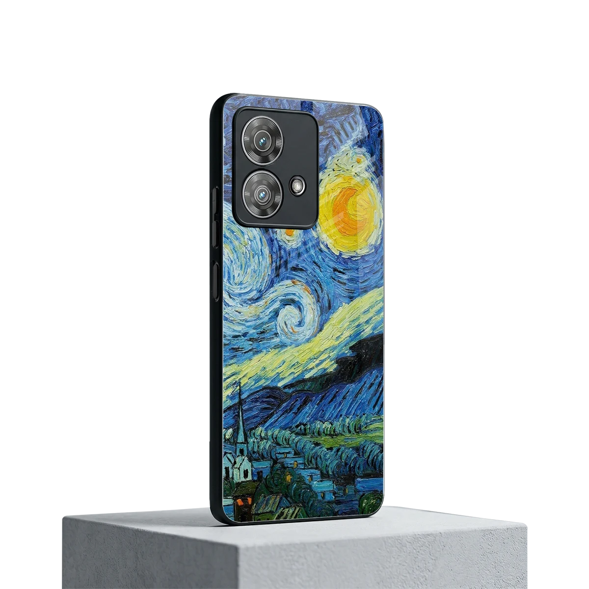 Starry night motorola edge 40 neo 5g mobile cover | shockproof glass phone case