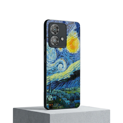 Starry night motorola edge 40 neo 5g mobile cover | shockproof glass phone case