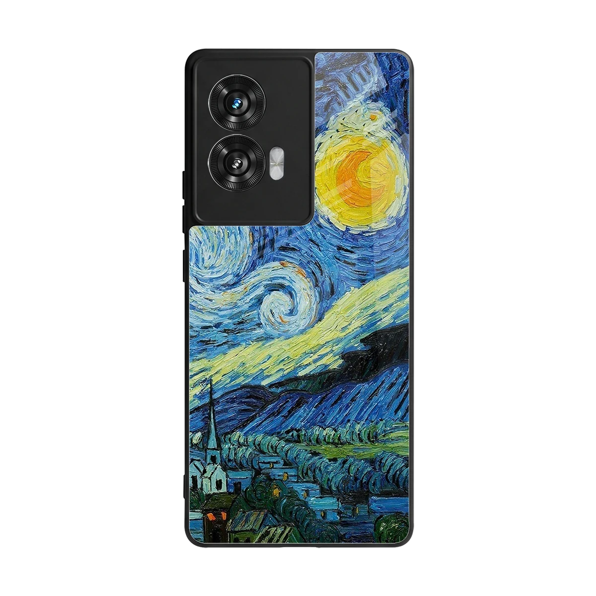 Starry night back phone cover | glass case for motorola edge 50 fusion