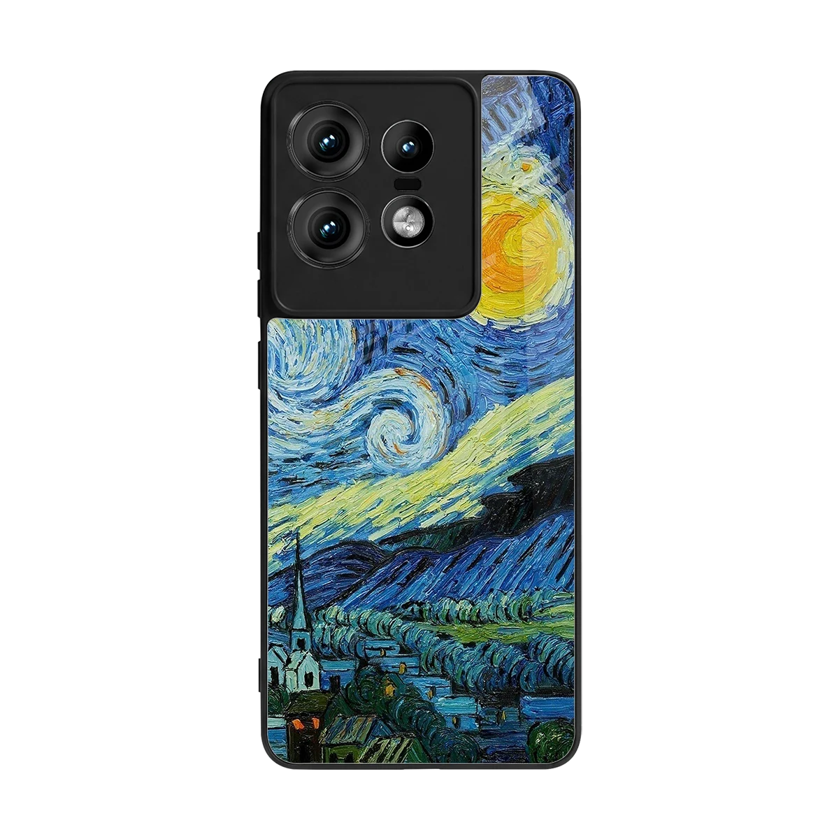 Starry night back phone cover | glass case for motorola edge 50 pro