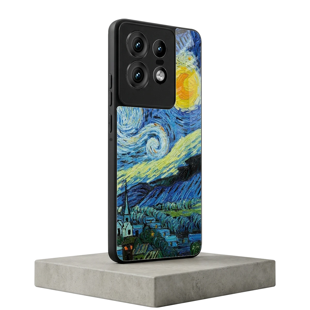 Starry night motorola edge 50 pro mobile cover | shockproof glass phone case