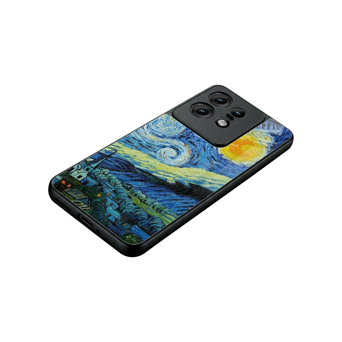 Starry night stylish phone case for motorola edge 50 pro | glossy glass and slim fit