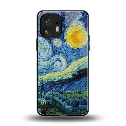 Starry night back phone cover | glass case for nothing phone 2