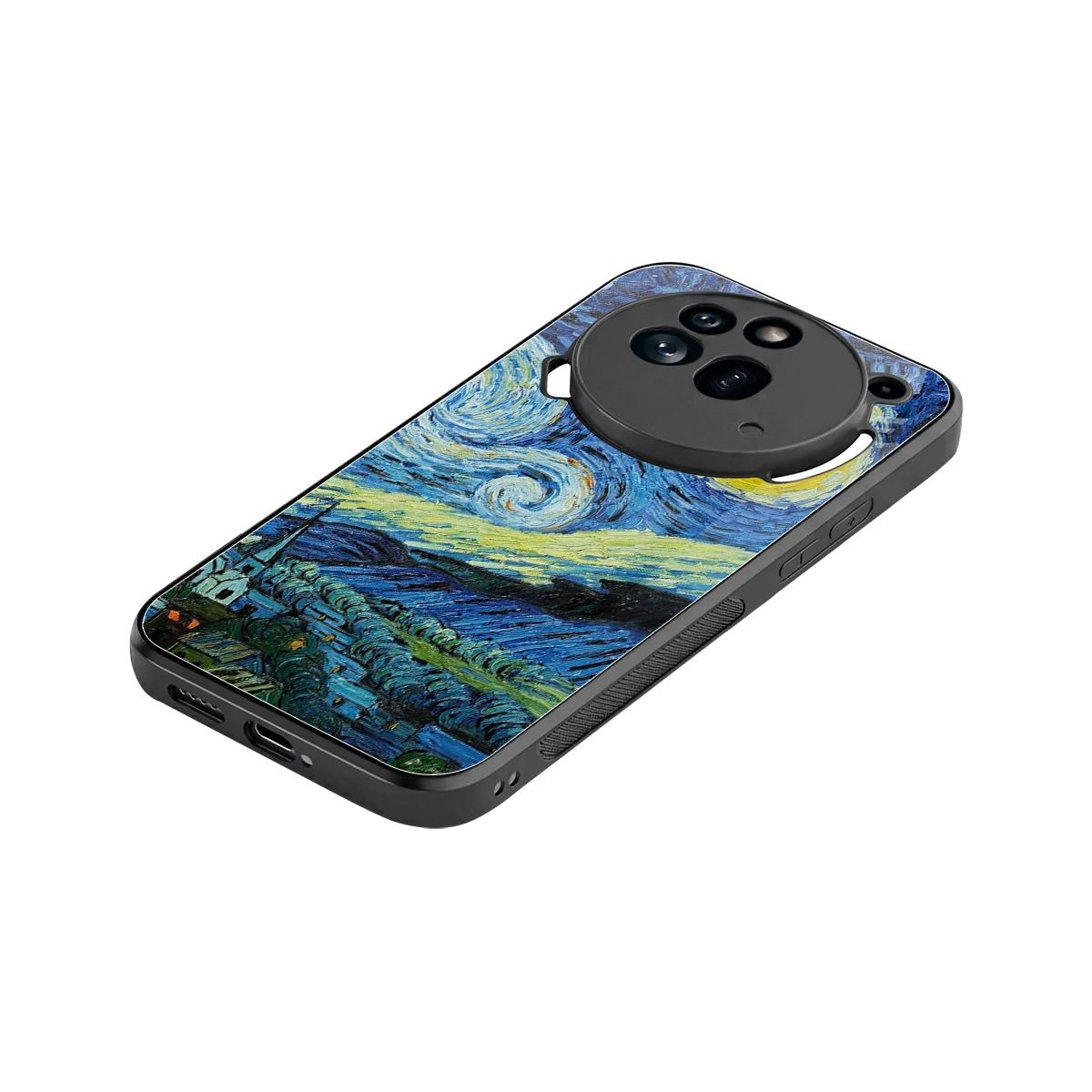 Starry night stylish phone case for nothing phone 3a pro | glossy glass and slim fit