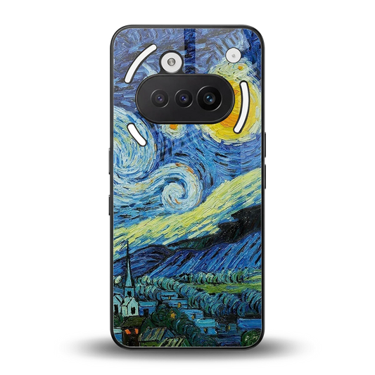 Starry night back phone cover | glass case for nothing phone 3a
