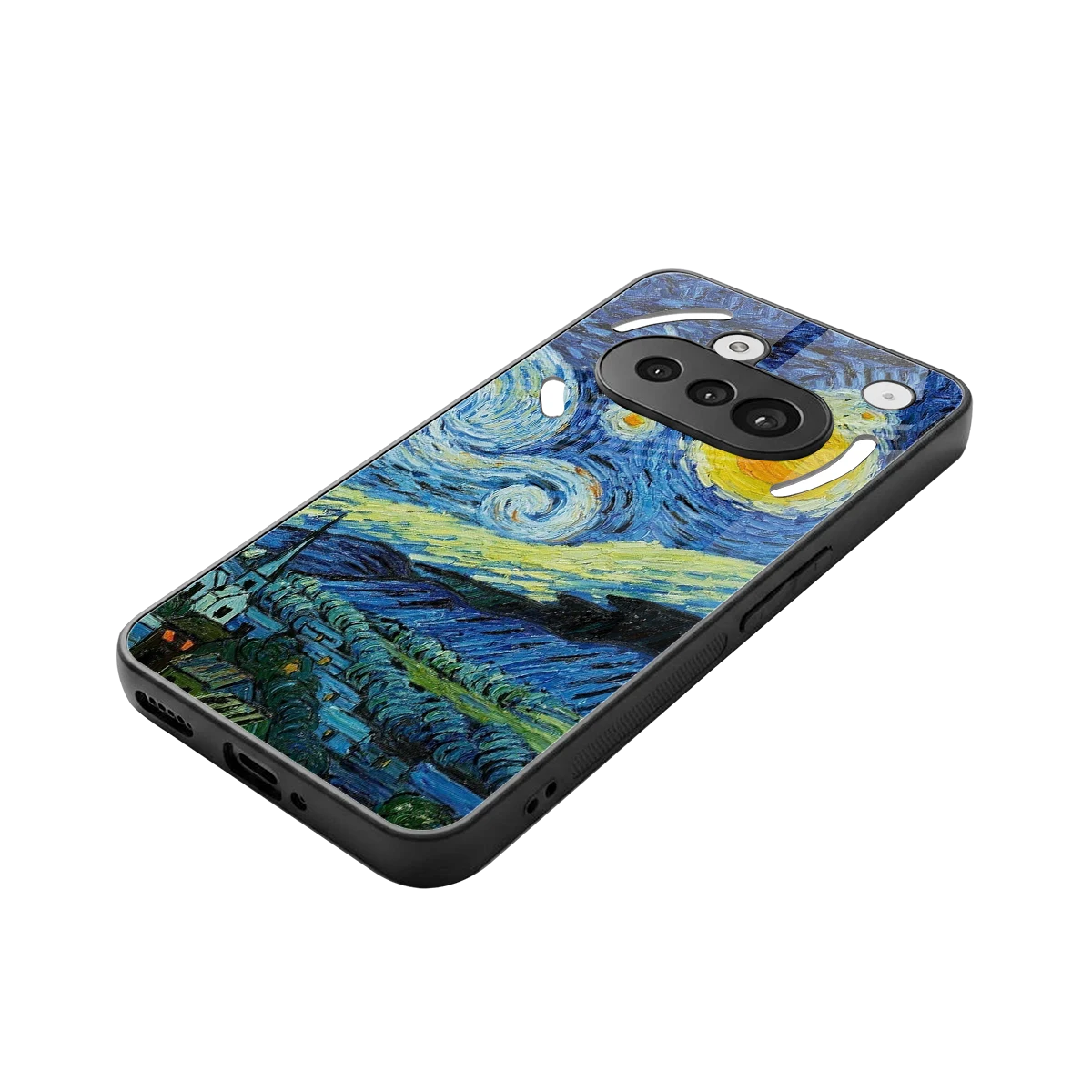 Starry night stylish phone case for nothing phone 3a | glossy glass and slim fit