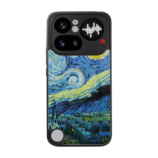 Starry night back phone cover | glass case for nothing phone 4a pro