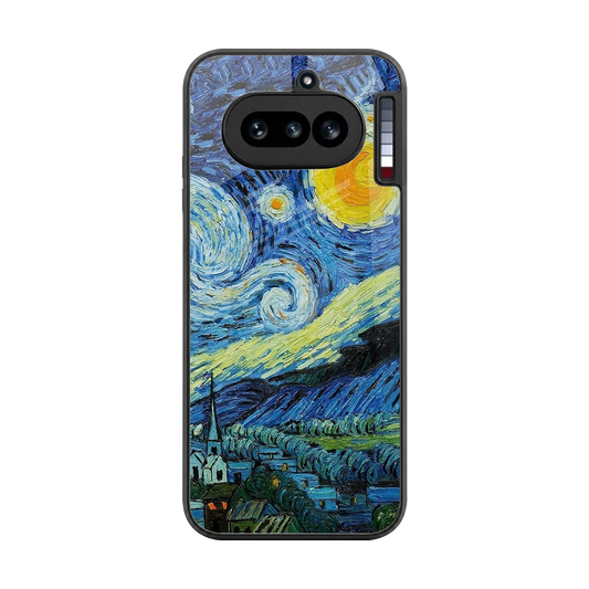 Starry night back phone cover | glass case for nothing phone 4a
