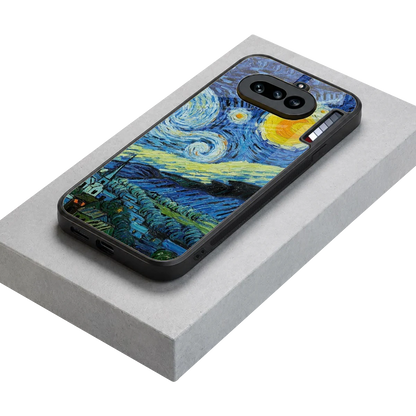 Starry night stylish phone case for nothing phone 4a | glossy glass and slim fit