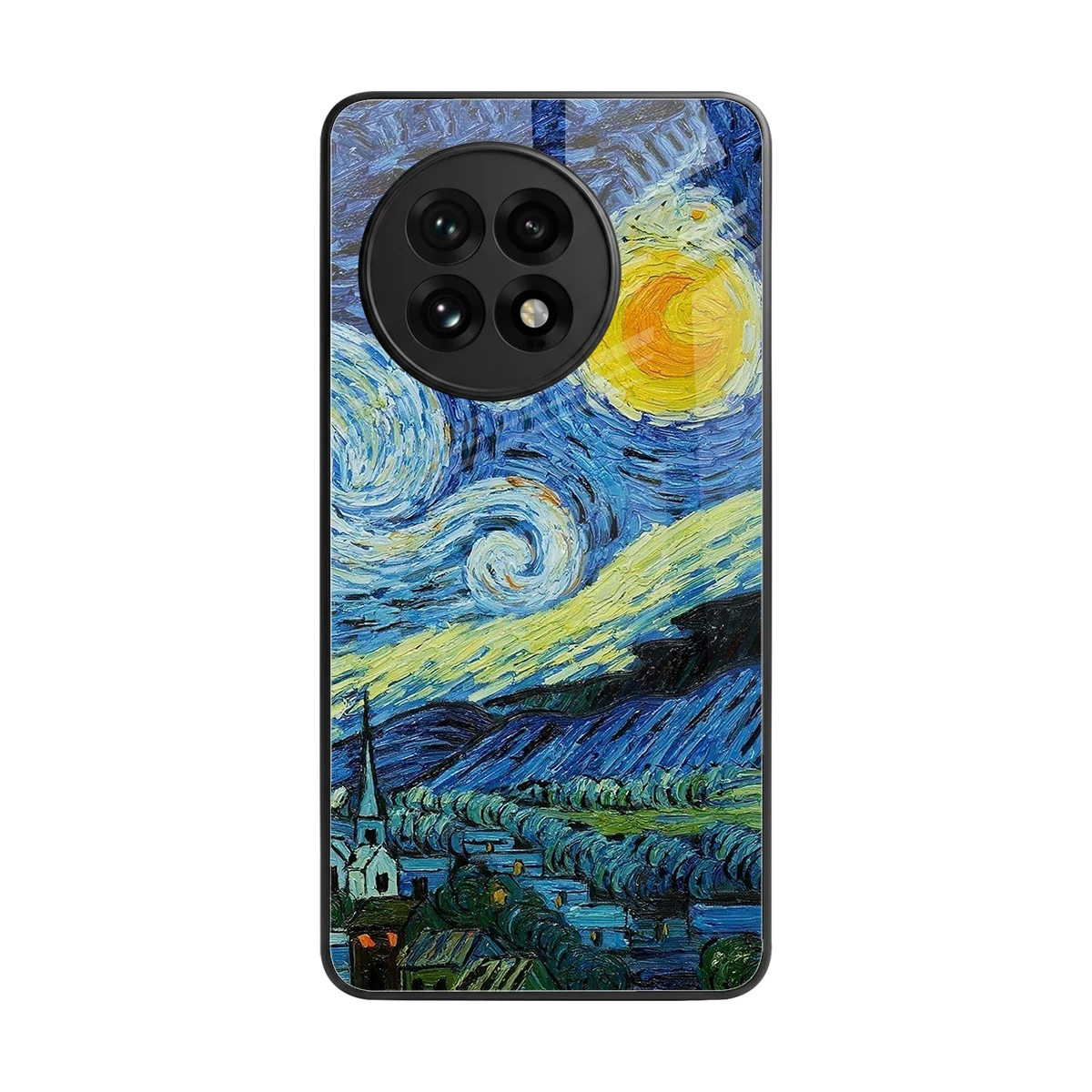 Starry night back phone cover | glass case for oneplus 13r