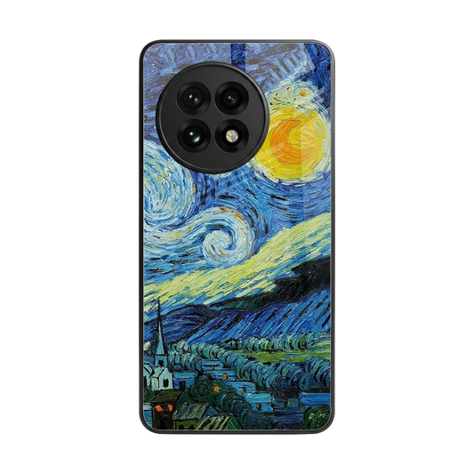 Starry night back phone cover | glass case for oneplus 13r