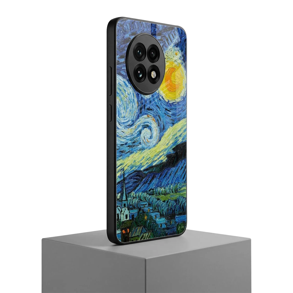 Starry night oneplus 13r mobile cover | shockproof glass phone case