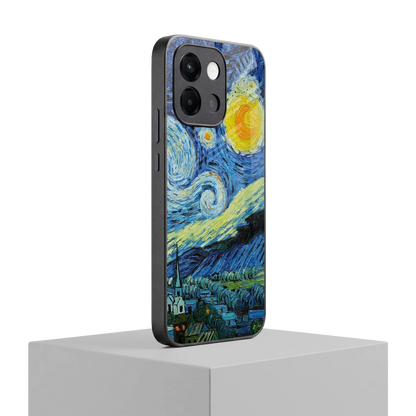 Starry night oneplus 13s mobile cover | shockproof glass phone case