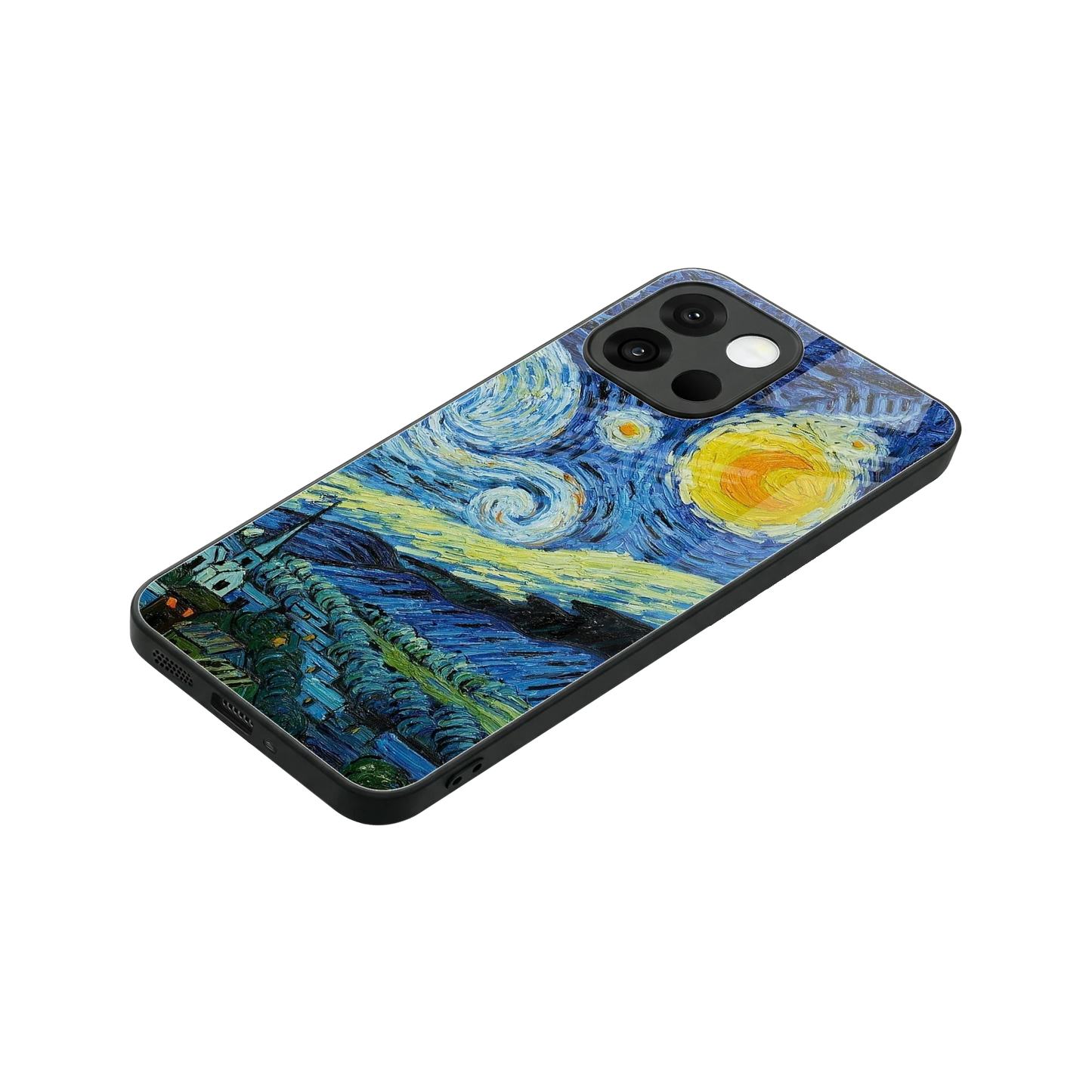 Starry night stylish phone case for oneplus 13s | glossy glass and slim fit