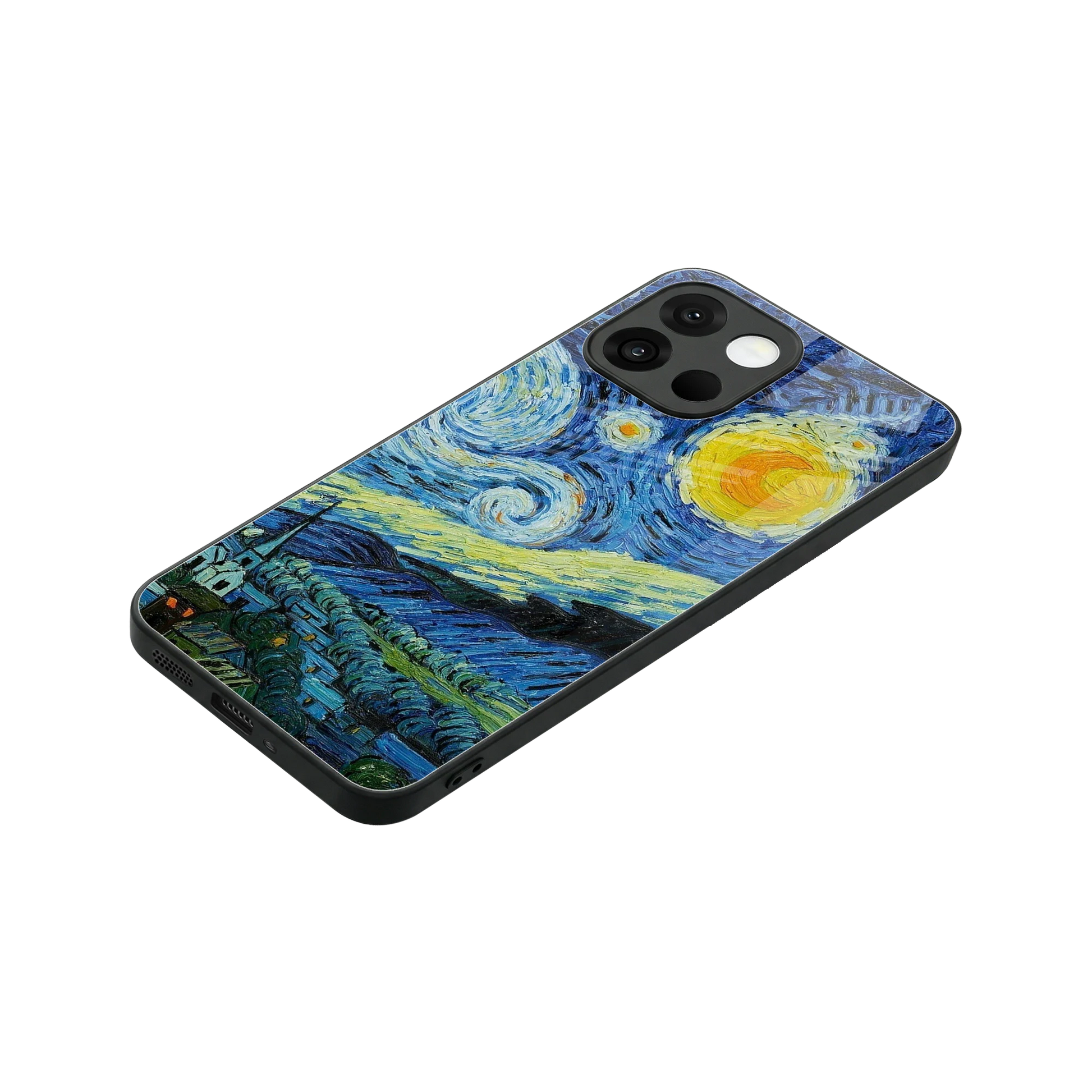 Starry night stylish phone case for oneplus 13s | glossy glass and slim fit