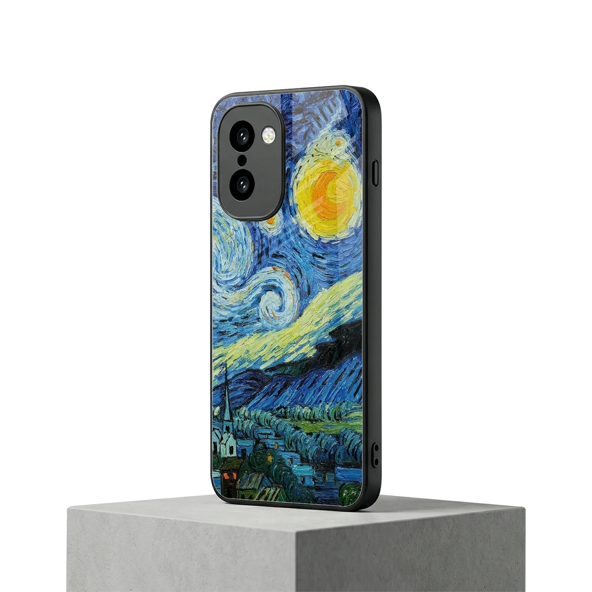Starry night oneplus 15r mobile cover | shockproof glass phone case