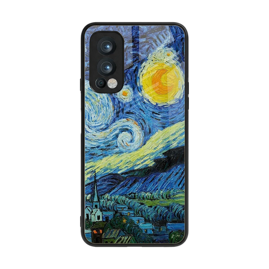 Starry night back phone cover | glass case for oneplus nord 2