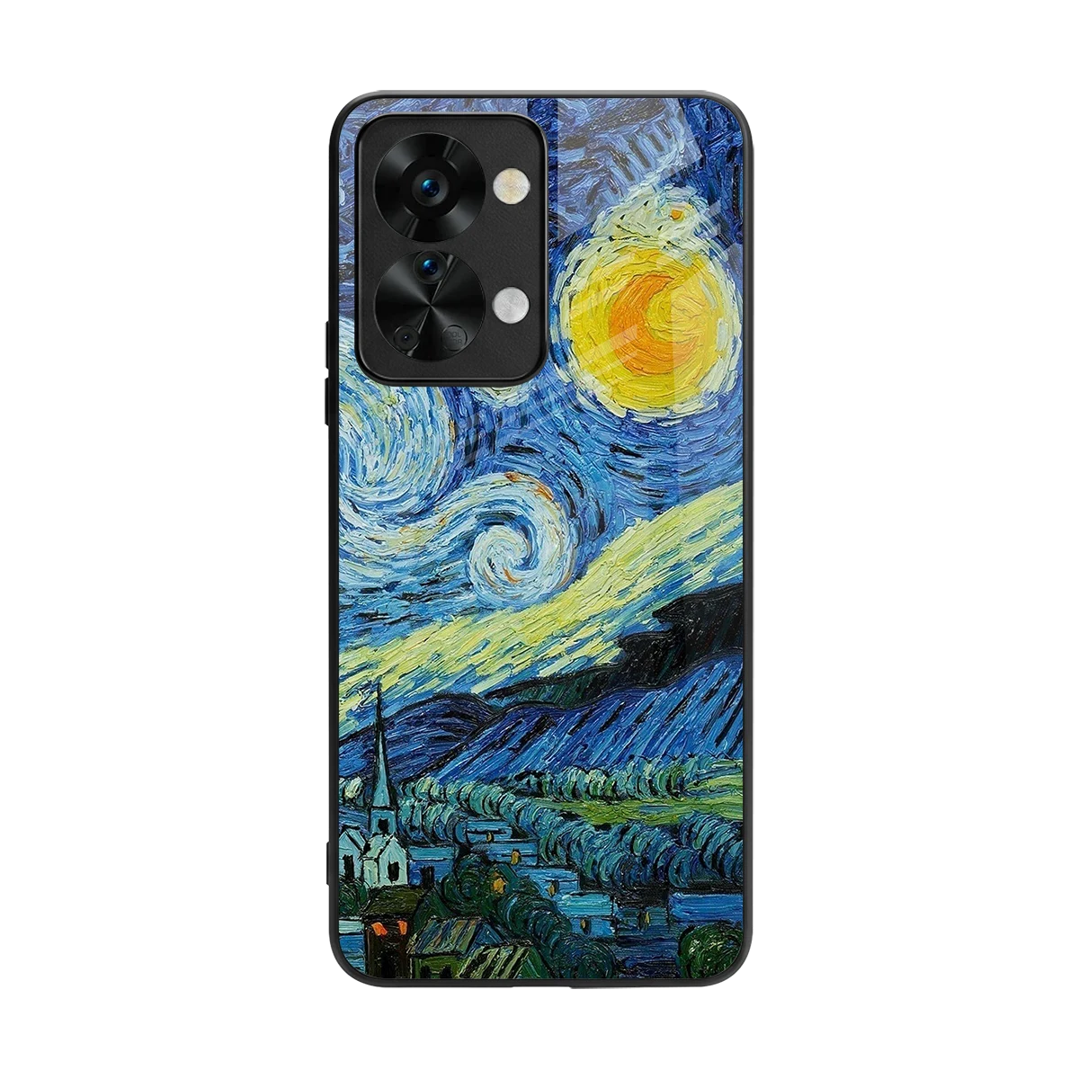 Starry night back phone cover | glass case for oneplus nord 2t