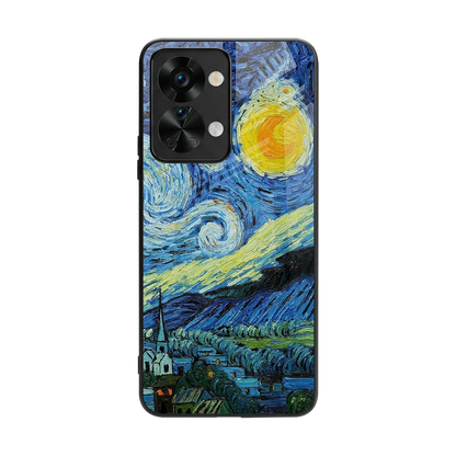 Starry night back phone cover | glass case for oneplus nord 2t