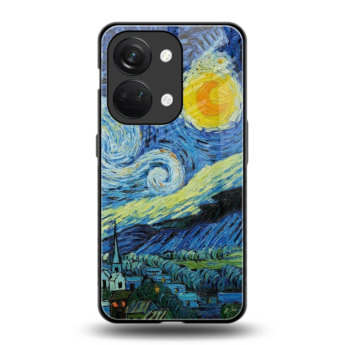 Starry night back phone cover | glass case for oneplus nord 3