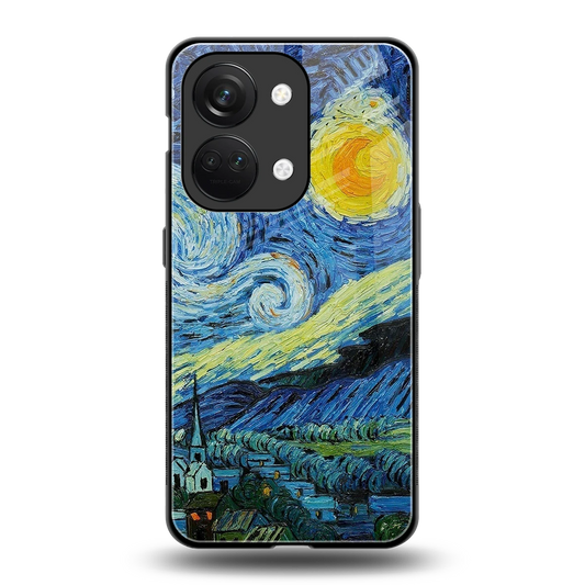 Starry night back phone cover | glass case for oneplus nord 3