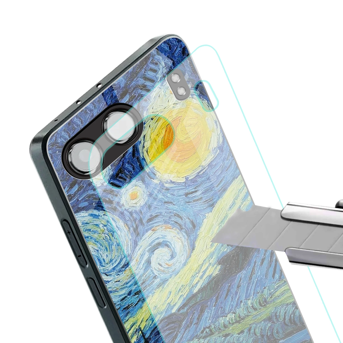 Starry night stylish phone case for oneplus nord 4 | glossy glass and slim fit