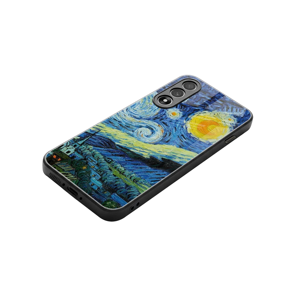 Starry night stylish phone case for oneplus nord 5 | glossy glass and slim fit