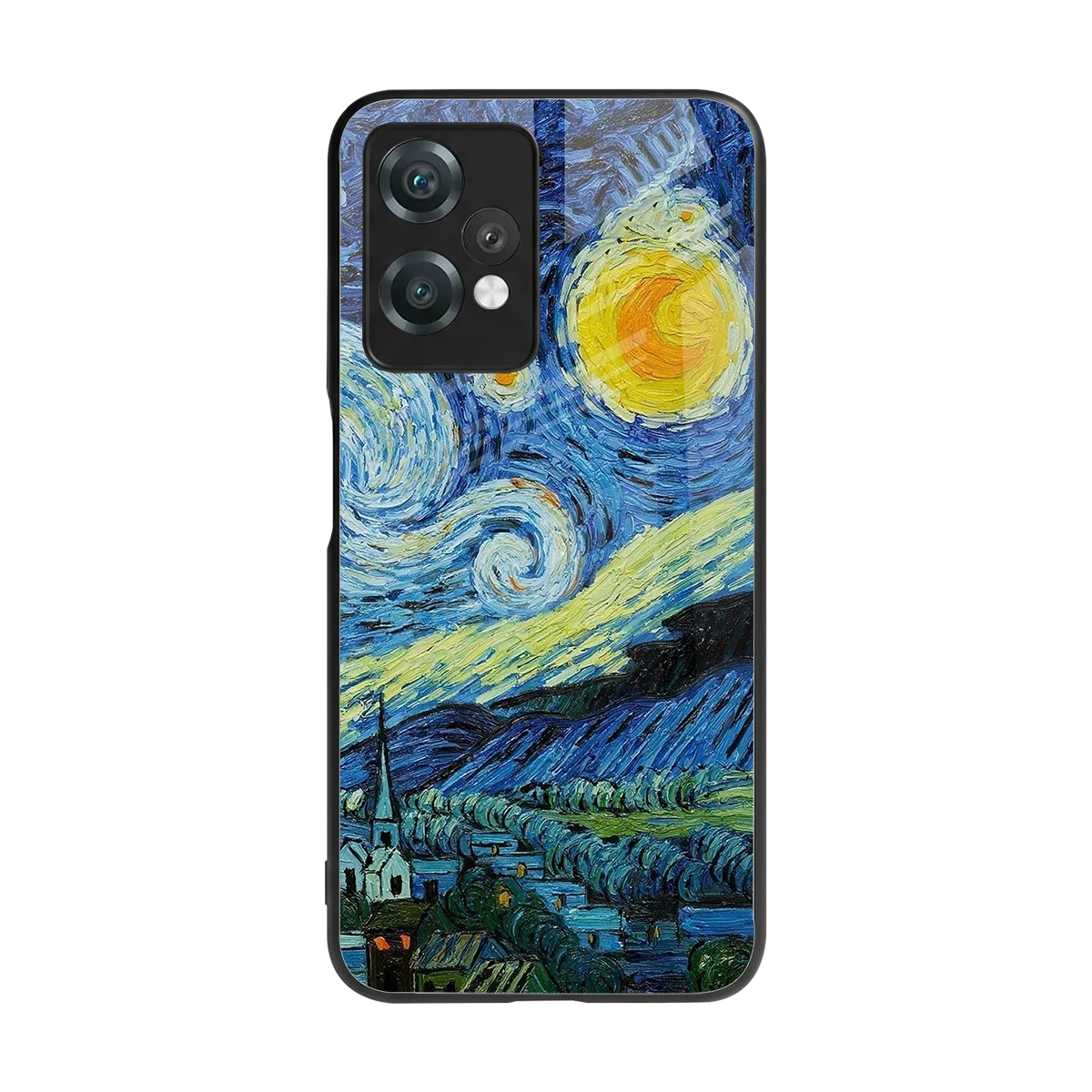 Starry night back phone cover | glass case for oneplus nord ce 2 lite