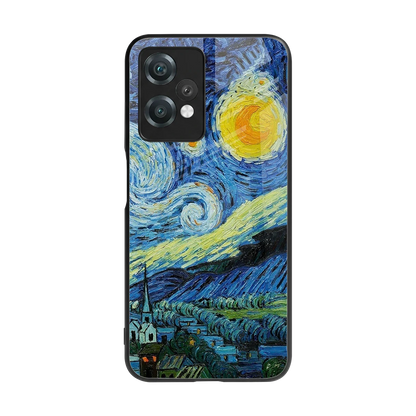 Starry night back phone cover | glass case for oneplus nord ce 2 lite