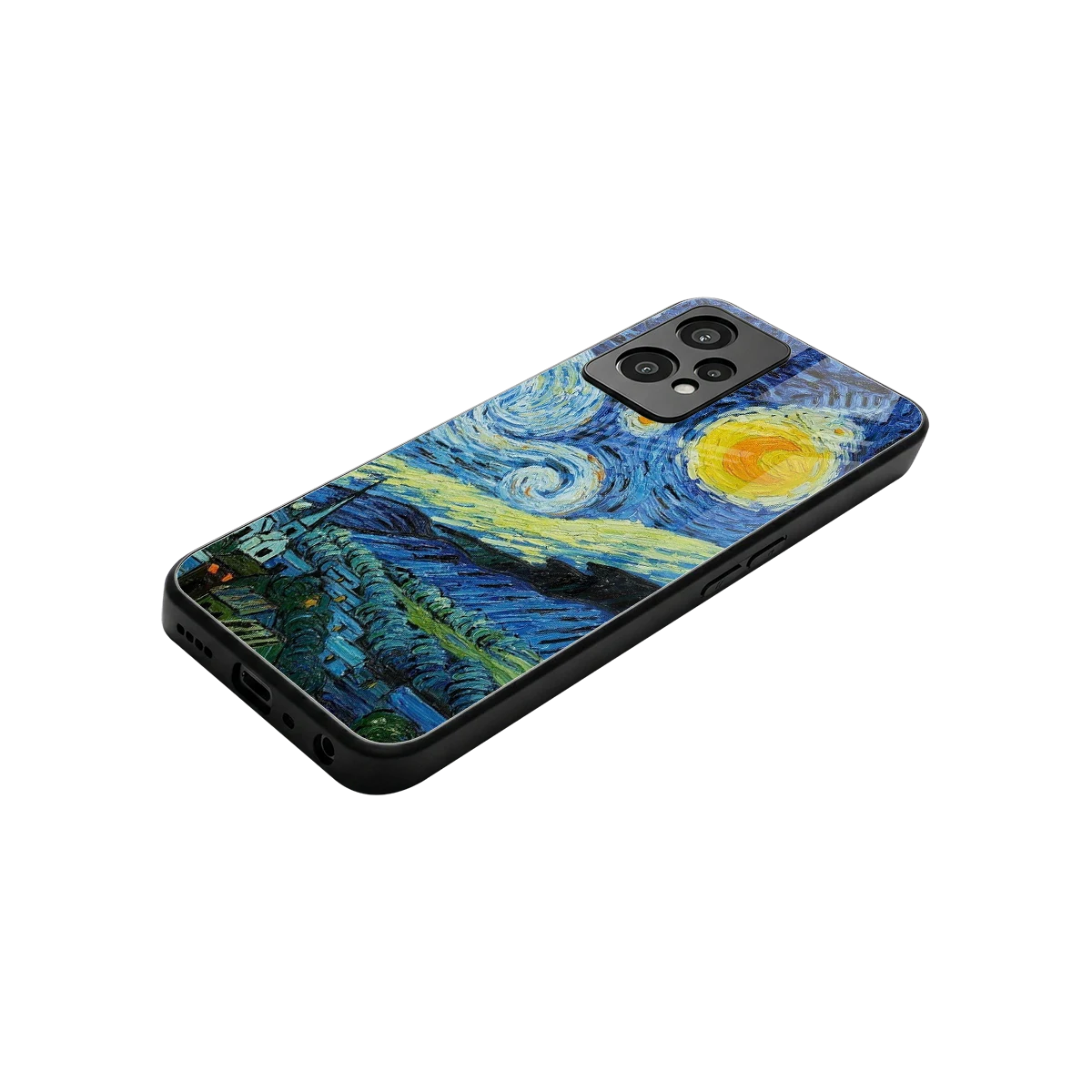Starry night stylish phone case for oneplus nord ce 2 lite | glossy glass and slim fit